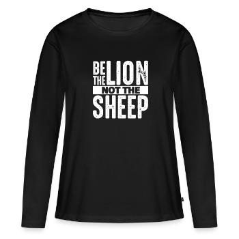 Motivation - T-shirt manches longues Premium bio Femme - noir - Devant - Julia (174cm)