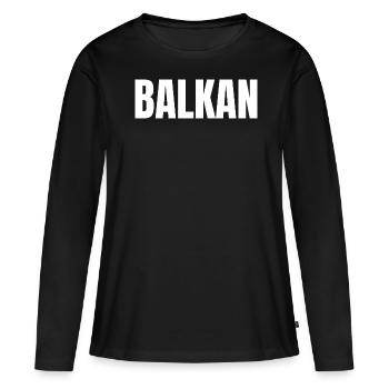Balkan Hrvatska Apc Balkan Jebiga Hrvatska Croates - T-shirt manches longues Premium bio Femme - noir - Devant - Julia (174cm)