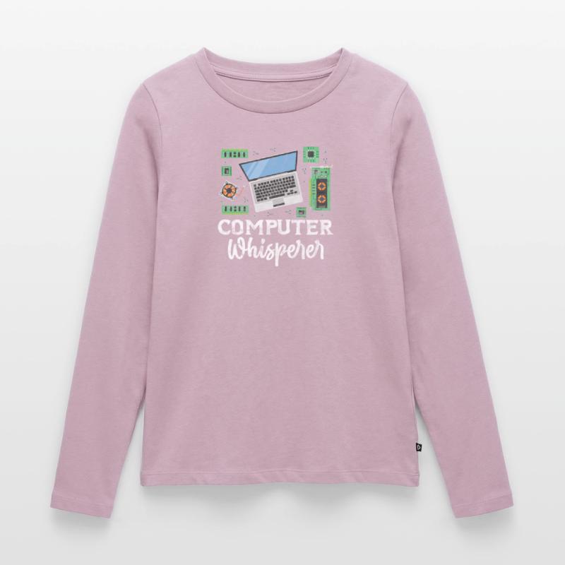 Computer Nerd Programmeur PC Cadeau informatique T-shirt manches longues Premium bio Femme