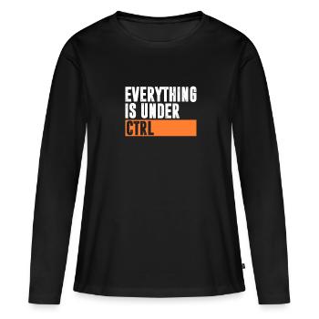 Computer - Frauen Premium Bio Langarmshirt - Schwarz - Vorne - Julia (174cm)