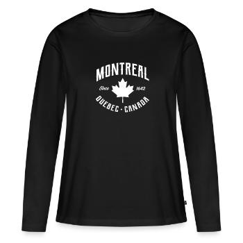 Canada - T-shirt manches longues Premium bio Femme - noir - Devant - Julia (174cm)