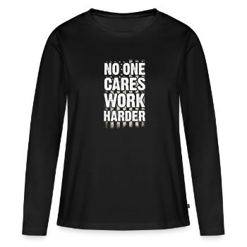 Motivation - T-shirt manches longues Premium bio Femme - noir - Devant - Julia (174cm)