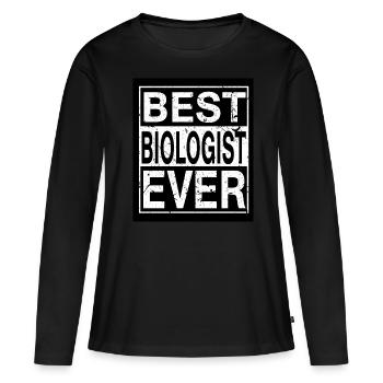 Biologiste Meilleur biologiste - T-shirt manches longues Premium bio Femme - noir - Devant - Julia (174cm)