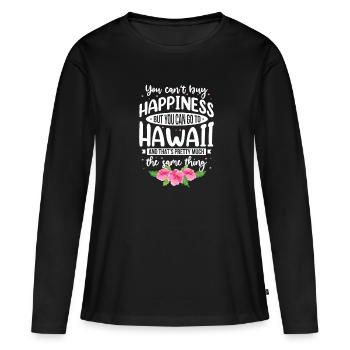 Hawaï - T-shirt manches longues Premium bio Femme - noir - Devant - Julia (174cm)