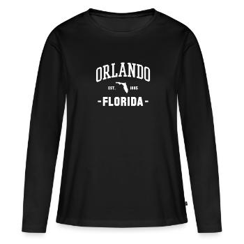 Orlando Florida - Women's Premium Organic Long Sleeve Shirt - black - Front - Julia (174cm)