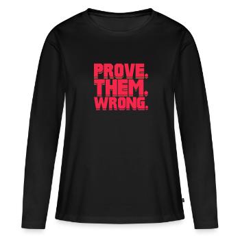 Motivation - T-shirt manches longues Premium bio Femme - noir - Devant - Julia (174cm)