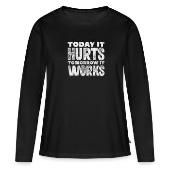 Physiothérapeute Physiothérapie Physio Cadeau - T-shirt manches longues Premium bio Femme - noir - Devant - Julia (174cm)