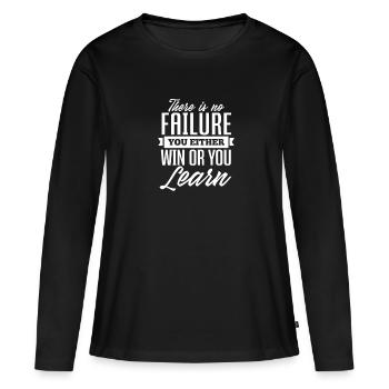Motivation - T-shirt manches longues Premium bio Femme - noir - Devant - Julia (174cm)