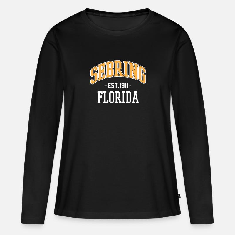 Florida - Frauen Premium Bio Langarmshirt - Schwarz