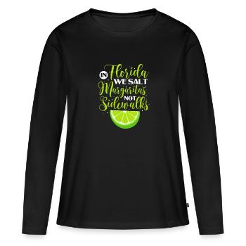 Floride - T-shirt manches longues Premium bio Femme - noir - Devant - Julia (174cm)