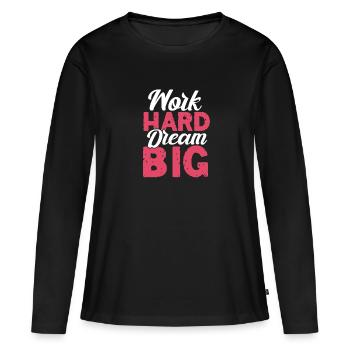 Motivation - T-shirt manches longues Premium bio Femme - noir - Devant - Julia (174cm)