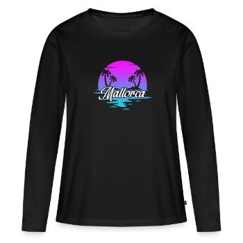 Majorque - T-shirt manches longues Premium bio Femme - noir - Devant - Julia (174cm)