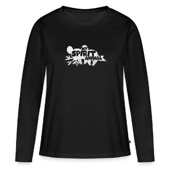 Koala - Frauen Premium Bio Langarmshirt - Schwarz - Vorne - Julia (174cm)