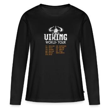 Wikinger - Frauen Premium Bio Langarmshirt - Schwarz - Vorne - Julia (174cm)