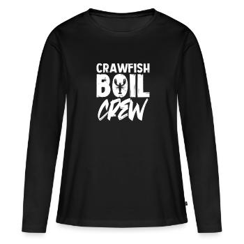 Languste - Frauen Premium Bio Langarmshirt - Schwarz - Vorne - Julia (174cm)
