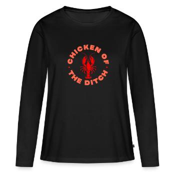 Languste - Frauen Premium Bio Langarmshirt - Schwarz - Vorne - Julia (174cm)