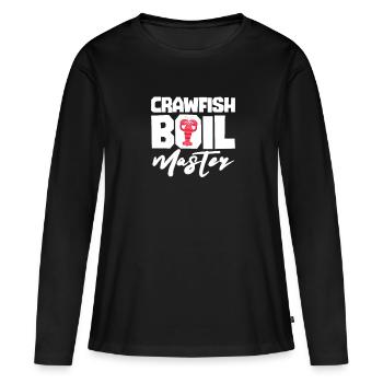Languste - Frauen Premium Bio Langarmshirt - Schwarz - Vorne - Julia (174cm)