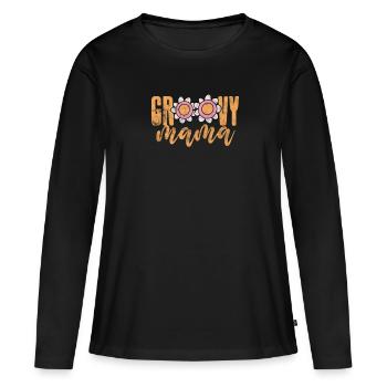Hippie - T-shirt manches longues Premium bio Femme - noir - Devant - Julia (174cm)