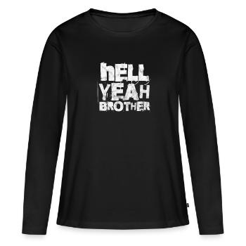 Bruder - Frauen Premium Bio Langarmshirt - Schwarz - Vorne - Julia (174cm)