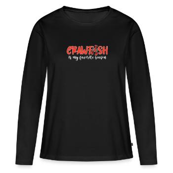 Languste - Frauen Premium Bio Langarmshirt - Schwarz - Vorne - Julia (174cm)