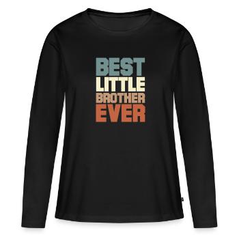 Frère - T-shirt manches longues Premium bio Femme - noir - Devant - Julia (174cm)