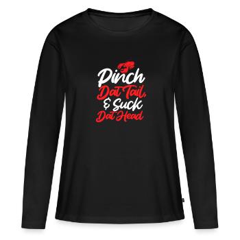 Languste - Frauen Premium Bio Langarmshirt - Schwarz - Vorne - Julia (174cm)