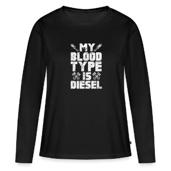 Diesel - T-shirt manches longues Premium bio Femme - noir - Devant - Julia (174cm)