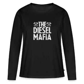 Diesel - T-shirt manches longues Premium bio Femme - noir - Devant - Julia (174cm)