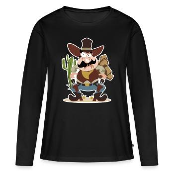 Garrett West - Frauen Premium Bio Langarmshirt - Schwarz - Vorne - Julia (174cm)