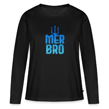Bruder - Frauen Premium Bio Langarmshirt - Schwarz - Vorne - Julia (174cm)