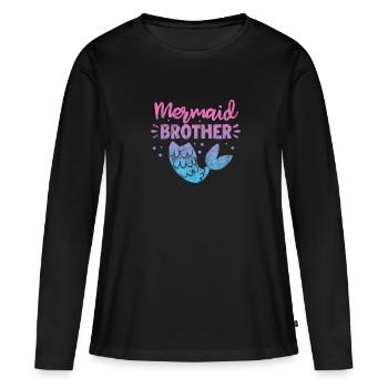 Bruder - Frauen Premium Bio Langarmshirt - Schwarz - Vorne - Julia (174cm)
