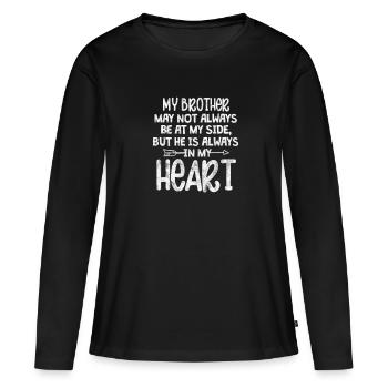 Bruder - Frauen Premium Bio Langarmshirt - Schwarz - Vorne - Julia (174cm)