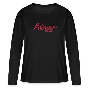 Softball - T-shirt manches longues Premium bio Femme - noir - Devant - Julia (174cm)