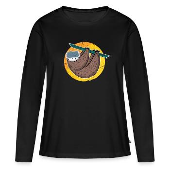 VR Virtual Reality Gamer Geschenk - Frauen Premium Bio Langarmshirt - Schwarz - Vorne - Julia (174cm)
