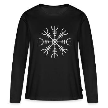 Celtic sign - Women's Premium Organic Long Sleeve Shirt - black - Front - Julia (174cm)