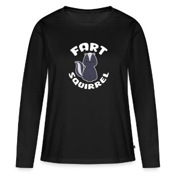 Stinktier - Frauen Premium Bio Langarmshirt - Schwarz - Vorne - Julia (174cm)