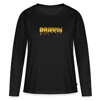 Hip-hop - T-shirt manches longues Premium bio Femme - noir - Devant - Julia (174cm)