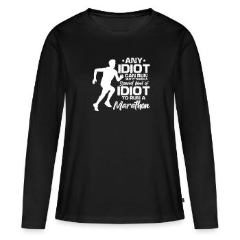 Courir - T-shirt manches longues Premium bio Femme - noir - Devant - Julia (174cm)