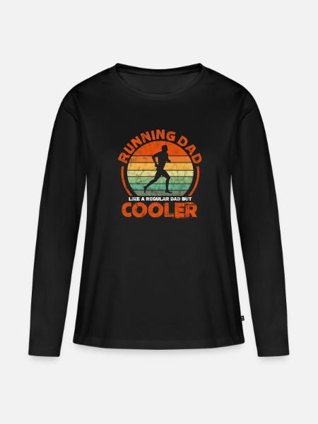 Laufen Läufer Jogging Joggen Läuferin Geschenk - Frauen Premium Bio Langarmshirt - Schwarz