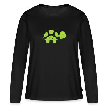 Tortue Tortue Sea Créatures marines Cadeau - T-shirt manches longues Premium bio Femme - noir - Devant - Julia (174cm)