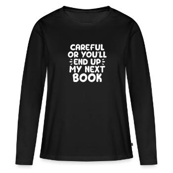 Author - Women's Premium Organic Long Sleeve Shirt - black - Front - Julia (174cm)