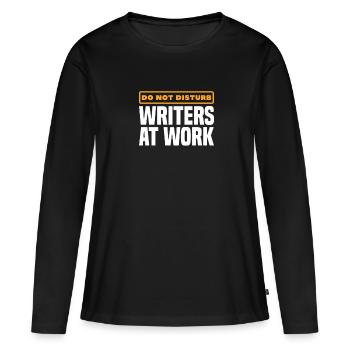 Author - Women's Premium Organic Long Sleeve Shirt - black - Front - Julia (174cm)