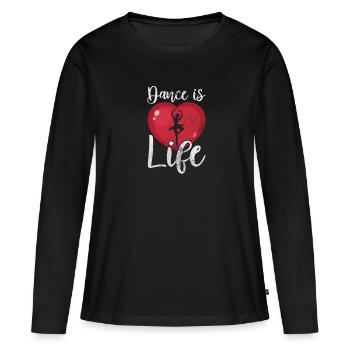 Ballet - T-shirt manches longues Premium bio Femme - noir - Devant - Julia (174cm)