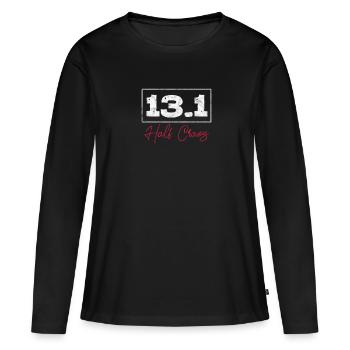 Courir - T-shirt manches longues Premium bio Femme - noir - Devant - Julia (174cm)