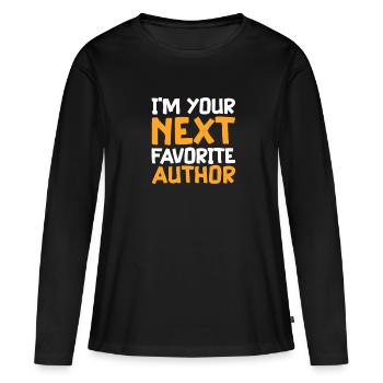 Author - Women's Premium Organic Long Sleeve Shirt - black - Front - Julia (174cm)