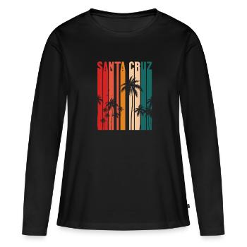 Santa Cruz - T-shirt manches longues Premium bio Femme - noir - Devant - Julia (174cm)