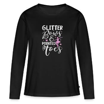 Ballet - T-shirt manches longues Premium bio Femme - noir - Devant - Julia (174cm)