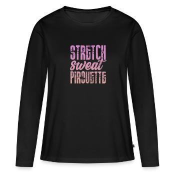 Ballet - T-shirt manches longues Premium bio Femme - noir - Devant - Julia (174cm)