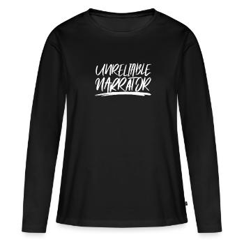 Author - Women's Premium Organic Long Sleeve Shirt - black - Front - Julia (174cm)