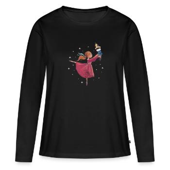 Ballett - Frauen Premium Bio Langarmshirt - Schwarz - Vorne - Julia (174cm)